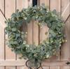 1pc Artificial Eucalyptus Garland,Realistic Greenery with Flowers & Foliage,No Maintenance Plastic Vine for Wedding,Home, Garden