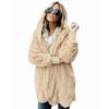 Winter Warm Women's Fashion Hooded Cardigan Long Sleeve Windbreaker Comfortable Hoodie Coats for Lady