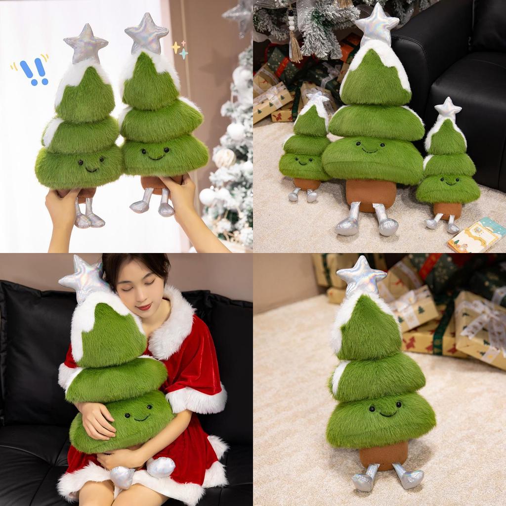 Plush Christmas Tree Ornament Soft Fabric Holiday Party Props Photo Accessories