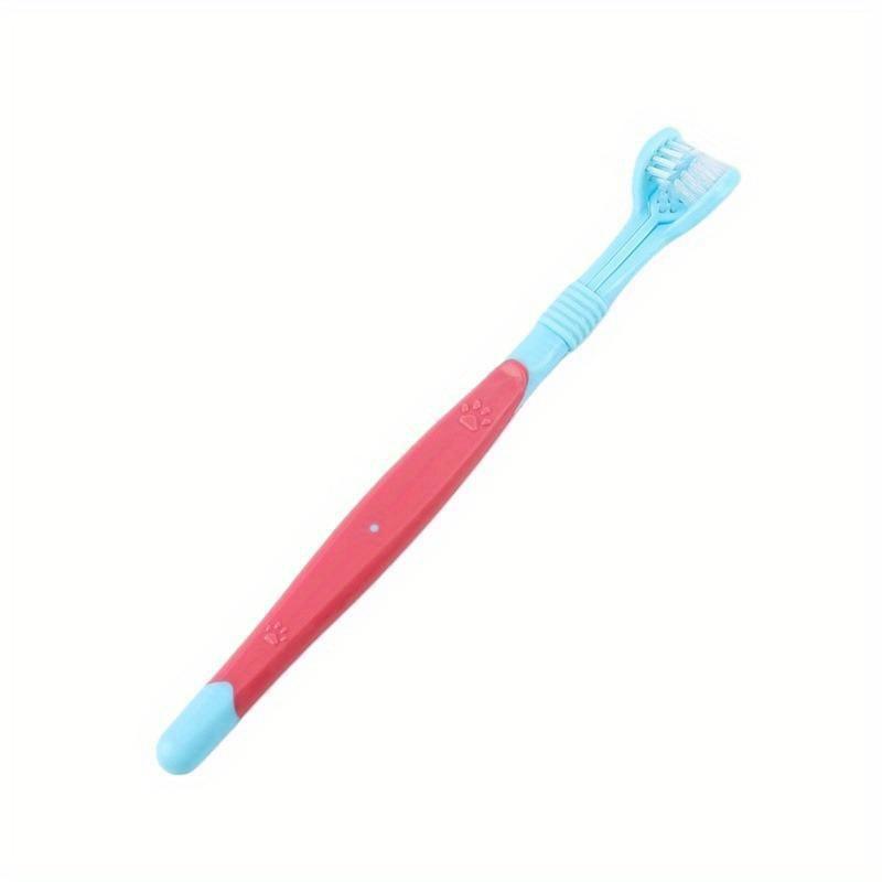 1Pcs Pet Toothbrush 3-Sided Dog Plastic Toothbrush Cat Dog Oral Cleaning Products Puppy Kitten Teeth Cleaning Tool