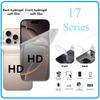 Для iPhone Air 17 16 15 14 13 12 11 Pro Max X XS XR Защитная пленка для экрана из гидрогеля (передняя + задняя)