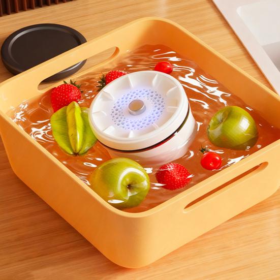 Машина для мытья фруктов и овощей Глубокая вихревая очистка Мойка фруктов Удаляет грязь Воск Пестициды Водонепроницаемый Вращающийся Очиститель овощей для домашнего использования