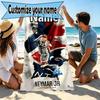Custom Name Personalized Neymar Jr Print Beach Towel, for Trip Camping Beach Party Home Decor, Birthday Gift for Family & Friends