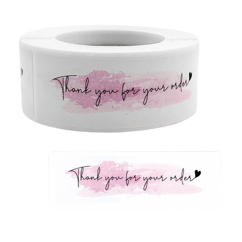 120 шт./рулон Рулон наклеек «Спасибо» для упаковки подарков и запечатывания конвертов