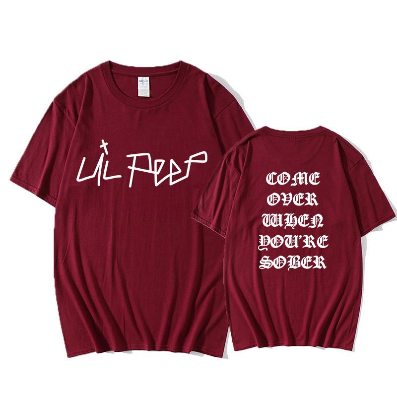 2025 Lil Peep Come Over When You're Sober Tour Concert Vtg Reprint Top T Shirt New Summer Streetwear print Top Cotton T Shirts Men