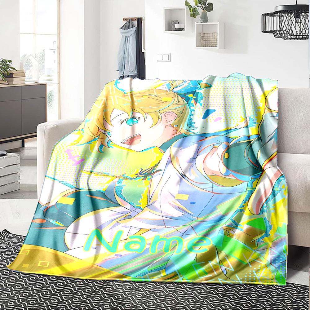 Custom Name Project SEKAI Theme Printed Blanket - Perfect for Couch, Bed, Travel & Outdoor Use | Machine Washable, Cozy & Durable.