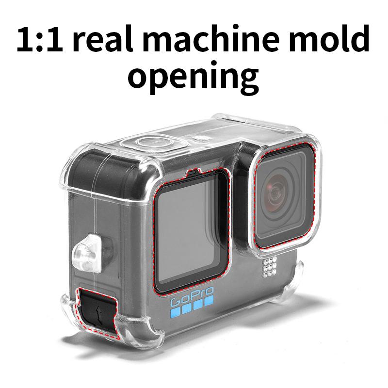 Suitable for GoPro 9/10/11/12 White Transparent Silicone Case with Lanyard To Protect the Camera from Scratches