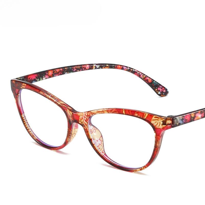 Flower glasses frame anti-blue reading glasses fashion reading glasses cat eye dopamine vitality dopamine frame