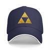 Triforce Symbol Baseball Cap Black Gold Embroidered Design Classic Adjustable Hat for Fans of Legend of Zelda Series