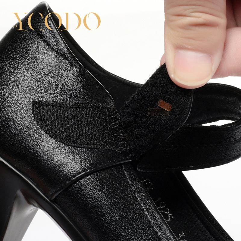 Удобные модельные туфли на высоком каблуке для студентов из натуральной кожи для женщин и девочек Мэри Джейн для девочек