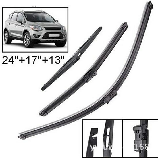 Комплект передних и задних щеток стеклоочистителя для Ford Kuga 2010-2012 (24", 17", 13")