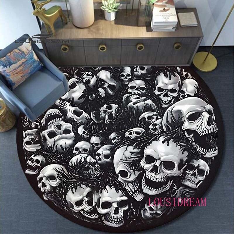 Сделано в КНР, сатанинский ковер, домашний декоративный круглый ковер, мягкие модные коврики, противоскользящий коврик для спальни, коврик для стула, злой ковер