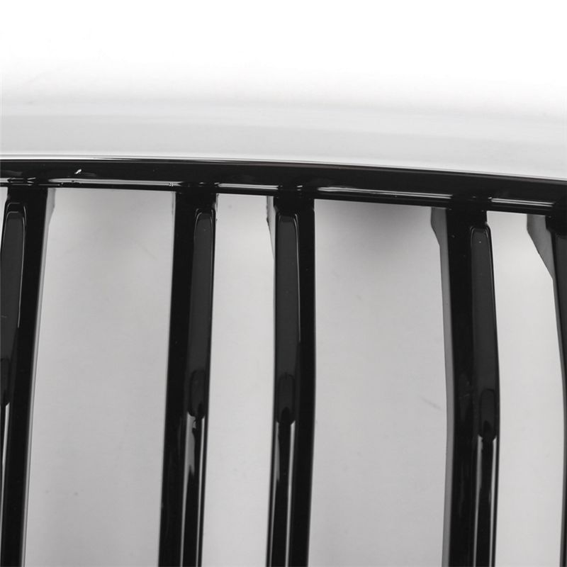 Racing Style Front Kidney Grill Dual Slat Grille For BMW 3 Series E92 E93 Coupe 2006- 2010 Gloss Black+ Chrome 51137157277-A91R