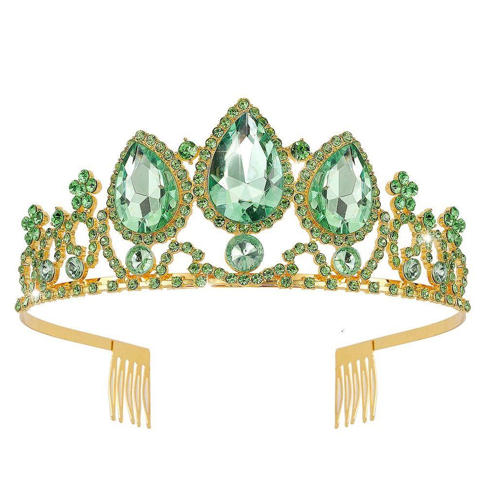 Alloy Material Crown Tiara Imitation Crystal, Imitation Diamond Headband Crystal Tiara  Girl's