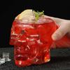 3 Pcs Skull Head Cocktail Glasses Personalized Bar Glassware Mixed Wine Drink Glass Creative Smoothie Fruit Juice Cup Coffee Mug