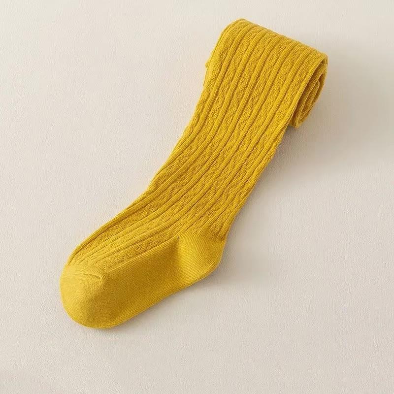 Новые весенне-осенние колготки для девочек с узором «перекрутки» для детей 0-6 лет, детские носки однотонного цвета с акулами, сочетающиеся с юбкой, корейская версия