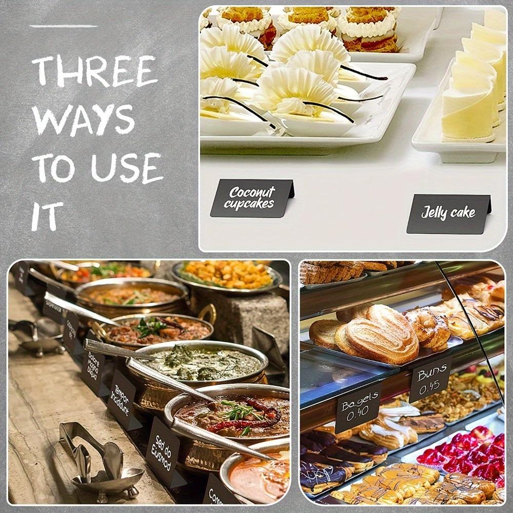 15 шт. мини-досок для мела, идеально подходящих для обозначения продуктов питания, с компактным дизайном и стираемой поверхностью, идеально подходят для вечеринок, фуршетов и свадебных мероприятий