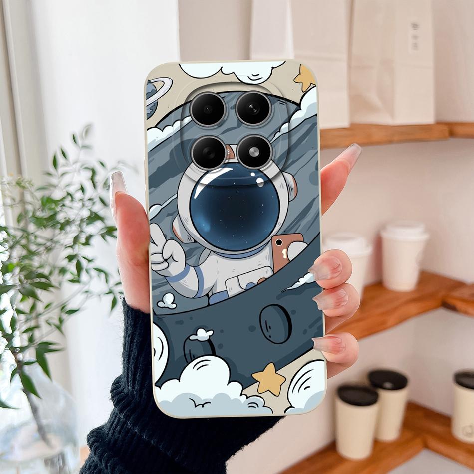 Чехол для телефона Xiaomi Redmi Note 15 Pro Plus Крутой Астронавт Funda Для Redmi Note15 Pro 4G 5G Мягкая Жидкая Силиконовая Задняя Крышка