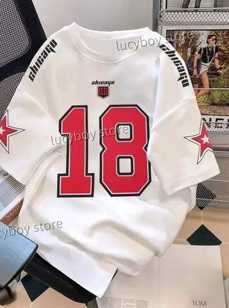 Men's digital print short-sleeved jersey sweatshirt football t-shirt retro casual top men's loose clothing