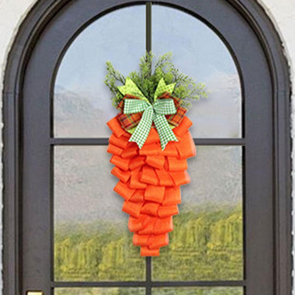 Cute Spring Carrot Door Hanging Handmade Front Door Hanging Garlands Kids Gifts