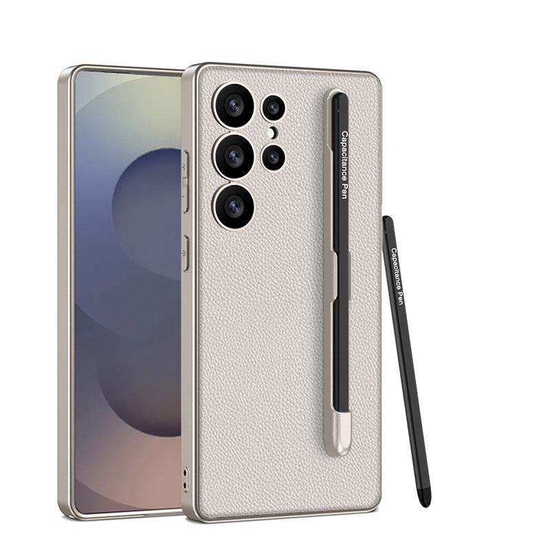 Подходит для чехла для мобильного телефона Samsung S25ultra, кожаный чехол для складного экрана S25edge со слотом для ручки, защитная крышка, кожаный чехол против падения