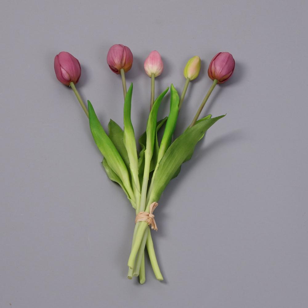 Ручные цветы Флорес Имитация Букет цветов Искусственные Тюльпаны Цветок Украшение для дома Искусственный цветок