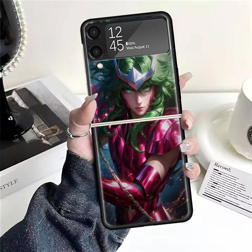 Saint Seiya Cool Cases For Samsung Galaxy Z Flip 4 5 6 7 3 Z Flip7 Flip6 Flip4 Flip5 Flip3 5G Hard Shockproof Fundas Cover