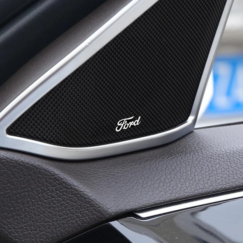 Car Audio Decorate 3D Aluminum Badge Emblem Stickers For Ford Focus Mk3 Fiesta Ranger Fusion Mondeo Mustang Fusion Kuga Ecosport CVY1