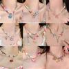 Y2K Candy Necklace Women Girls Sweet Cute Choker Colorful Hand-Woven Beaded Short Clavicl Chain