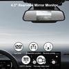 TFT LCD Color Monitor Car Rearview Mirror Display Universal 4.3 Inch Rearview Automotive Accessories HD Video Auto Parking Monitor