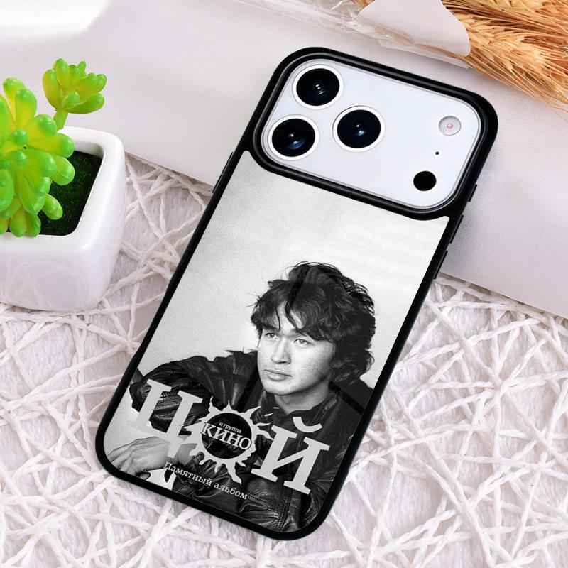 Виктор Цой Чехол Ударопрочный Чехол для Телефона для iPhone 17 Air 16e 15 11 12 14 13 Pro Max Чехол Coque
