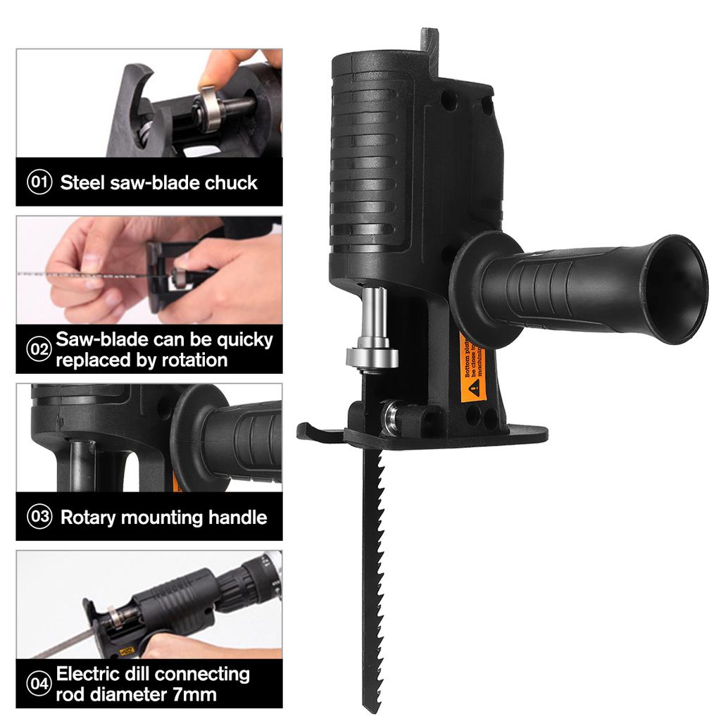 Сабельная пила Электроинструмент Сабельная пила Резка металла Инструмент для резки древесины Насадка для электрической дрели с лезвиями