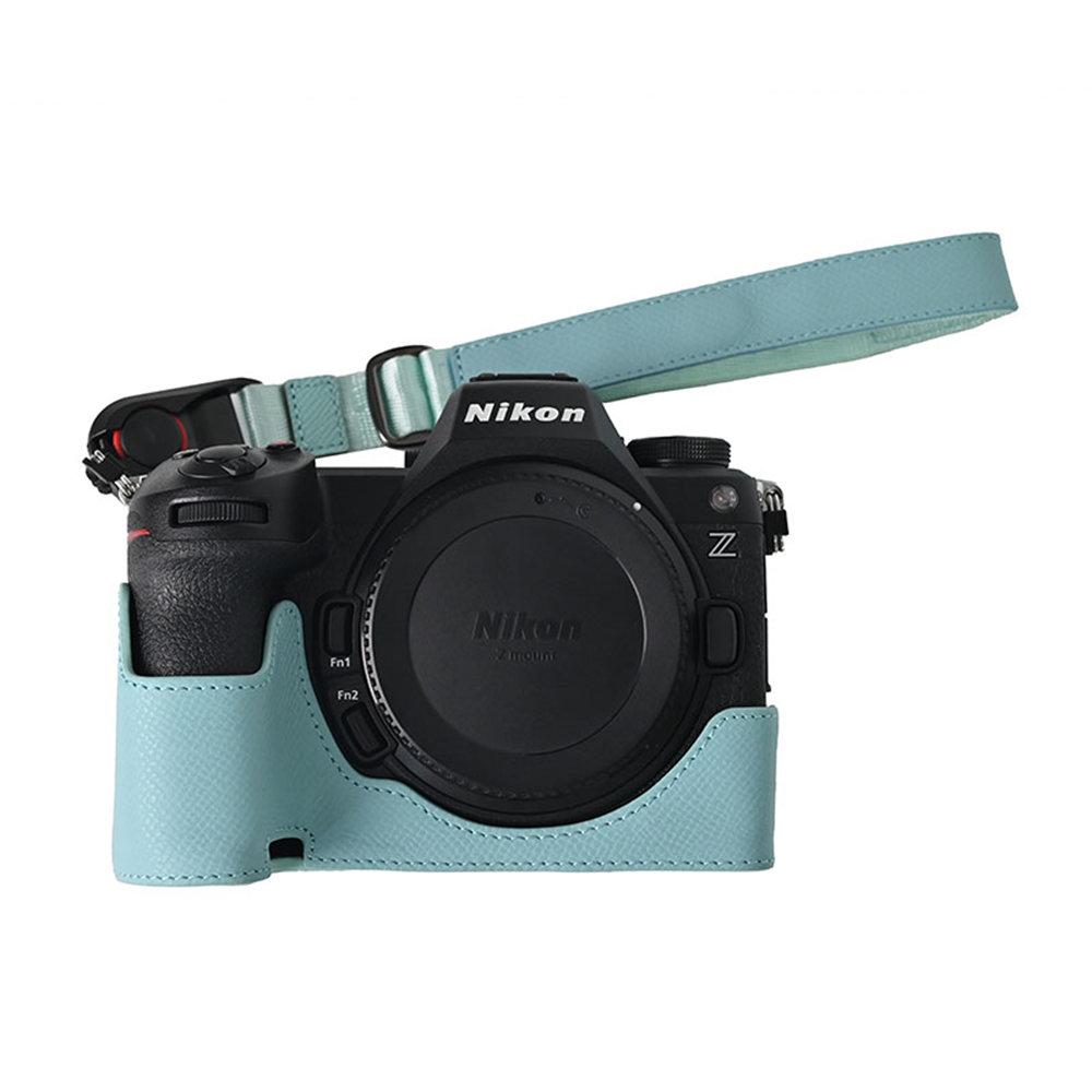 Z6III Чехол-половина корпуса камеры из натуральной кожи с отпечатком ладони для Nikon Z6III Z63, с отверстием для батареи, нижняя крышка с ремешком