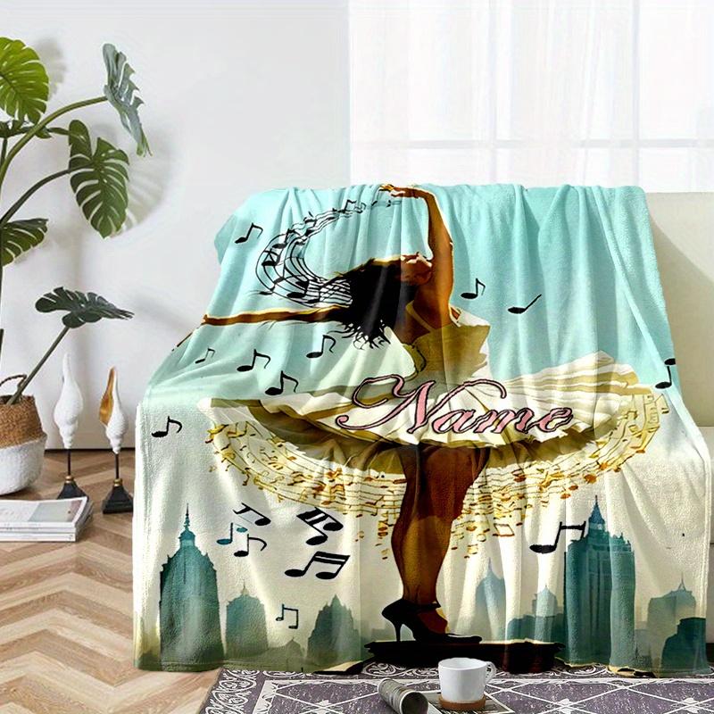 Dance Performance Shawl Blanket Personalized Name Option Soft Comfortable Stylish For Bedroom Bed Sofa Office Camping Warming Perfect Gift For All