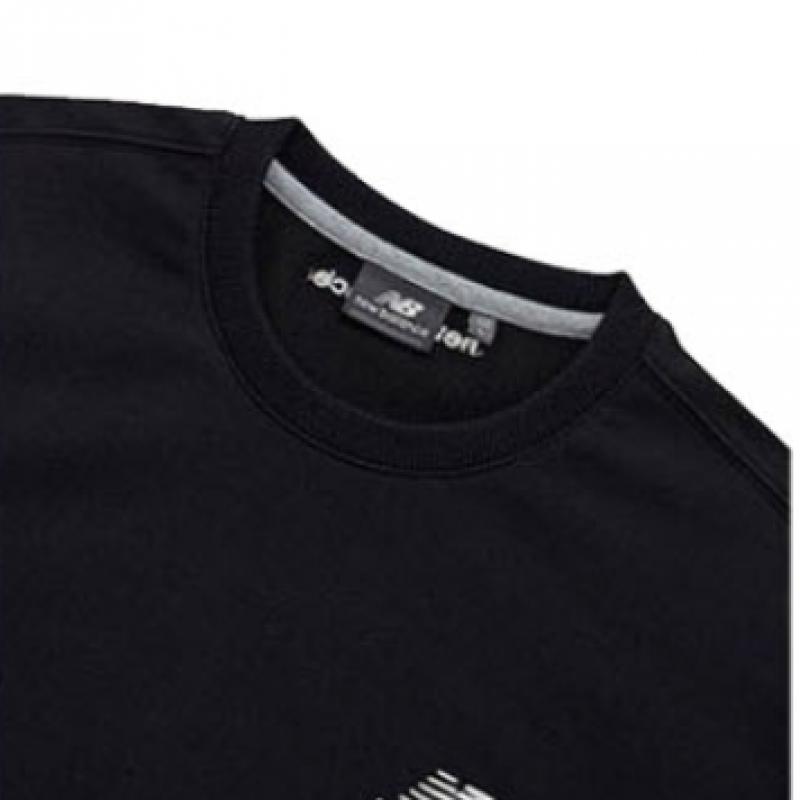 New Balance Half Club Nbncd11013 Bk Basic Small Logo Sweatshirt StAndard Fit Men And women