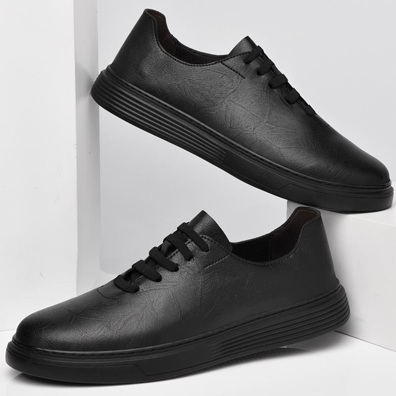 Кожаные туфли увеличенной высоты в британском стиле, простые белые туфли для интервью, деловые повседневные туфли, мужские универсальные туфли-оксфорды с защитой от скольжения