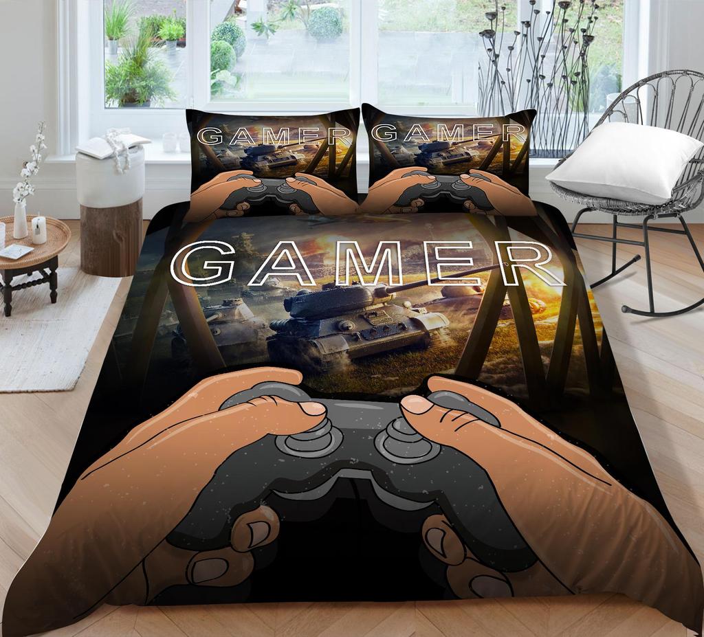 Набор пододеяльников для игр, пододеяльник для игр, уникальный дизайн, домашние покрывала, постельное белье королевского размера, детское мягкое постельное белье