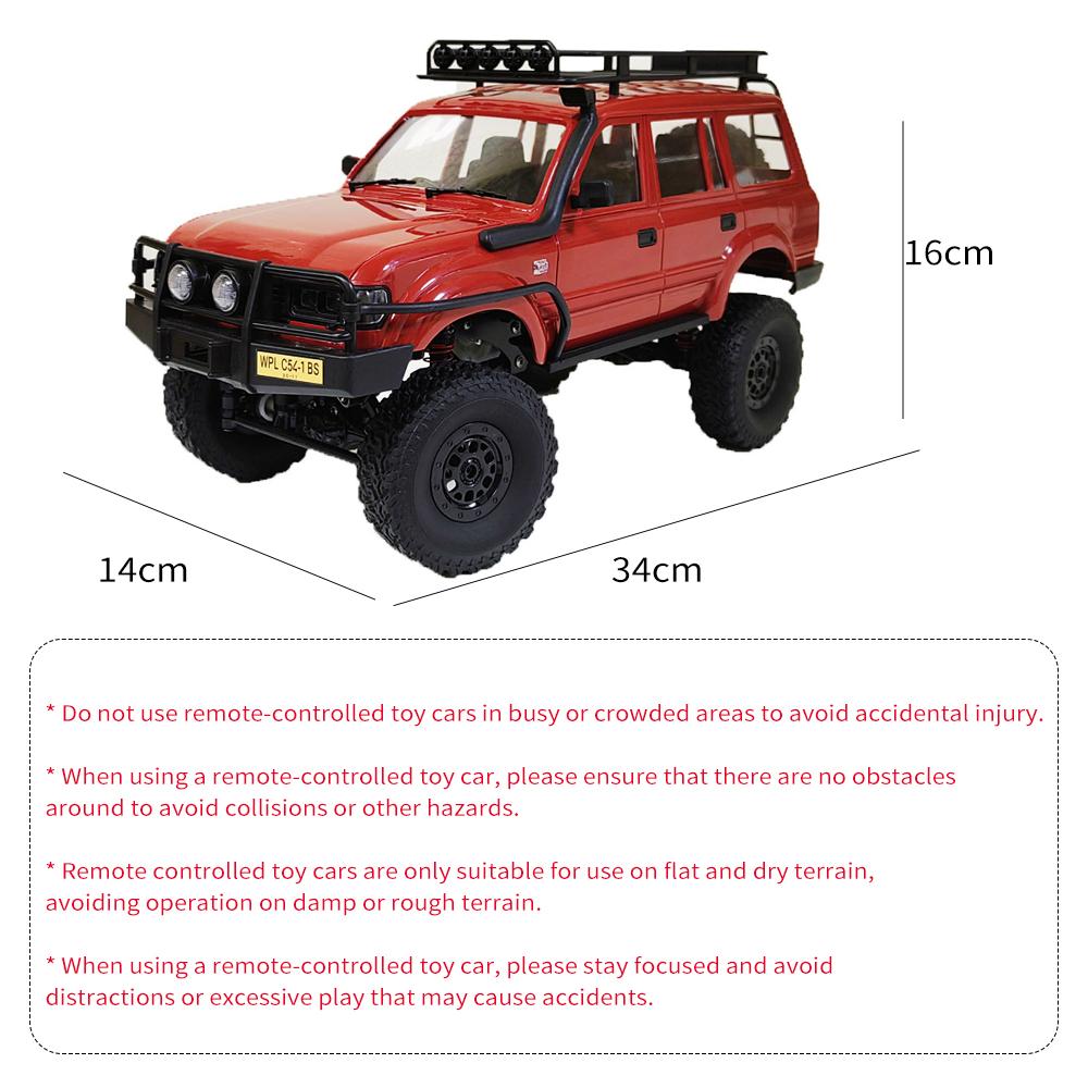 WPL Remote Control Truck 1/16 Remote Control Pick-upTruck Off-road Car 4WD 2.4GHz Climbing Car Full