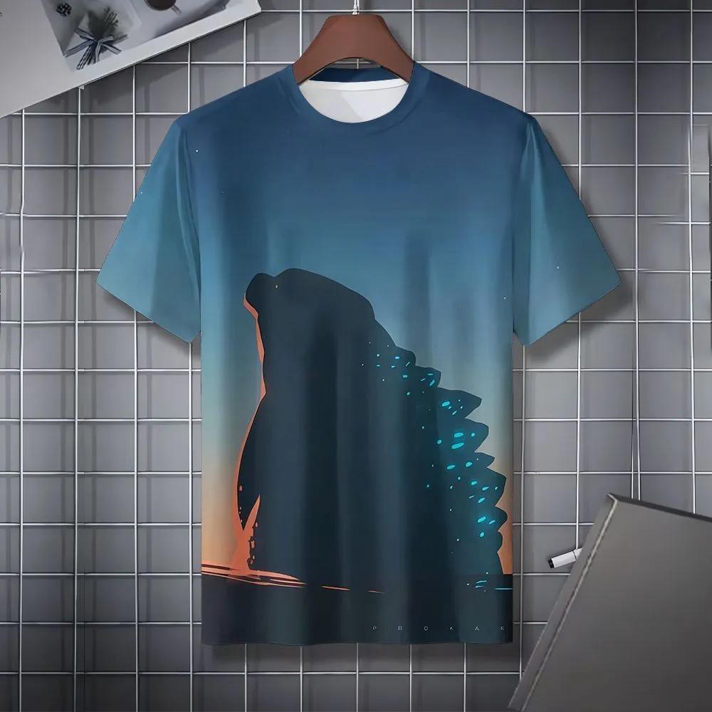 Футболка с коротким рукавом и мультяшным принтом Повседневная одежда для выходных С круглым вырезом Для мужчин и подростков Курорты Весна/Лето/Осень