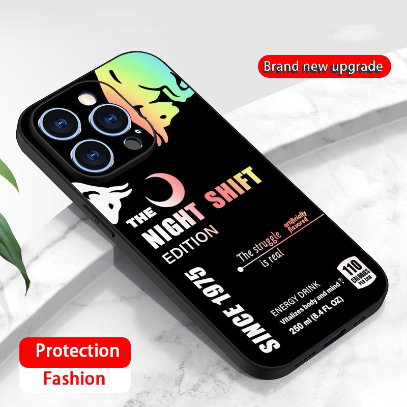 Чехол для телефона Star Bull Energy Drink ночная смена Для iPhone 17 16 16e 15 14 13 12 Plus Mini Pro Max Мягкая черная Ударопрочный чехол