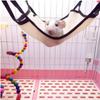 Mesh Cloth Foldable Squirrel Hammock Pet Playing Nest Pet Cage Accessories Swing Hamster Bed
