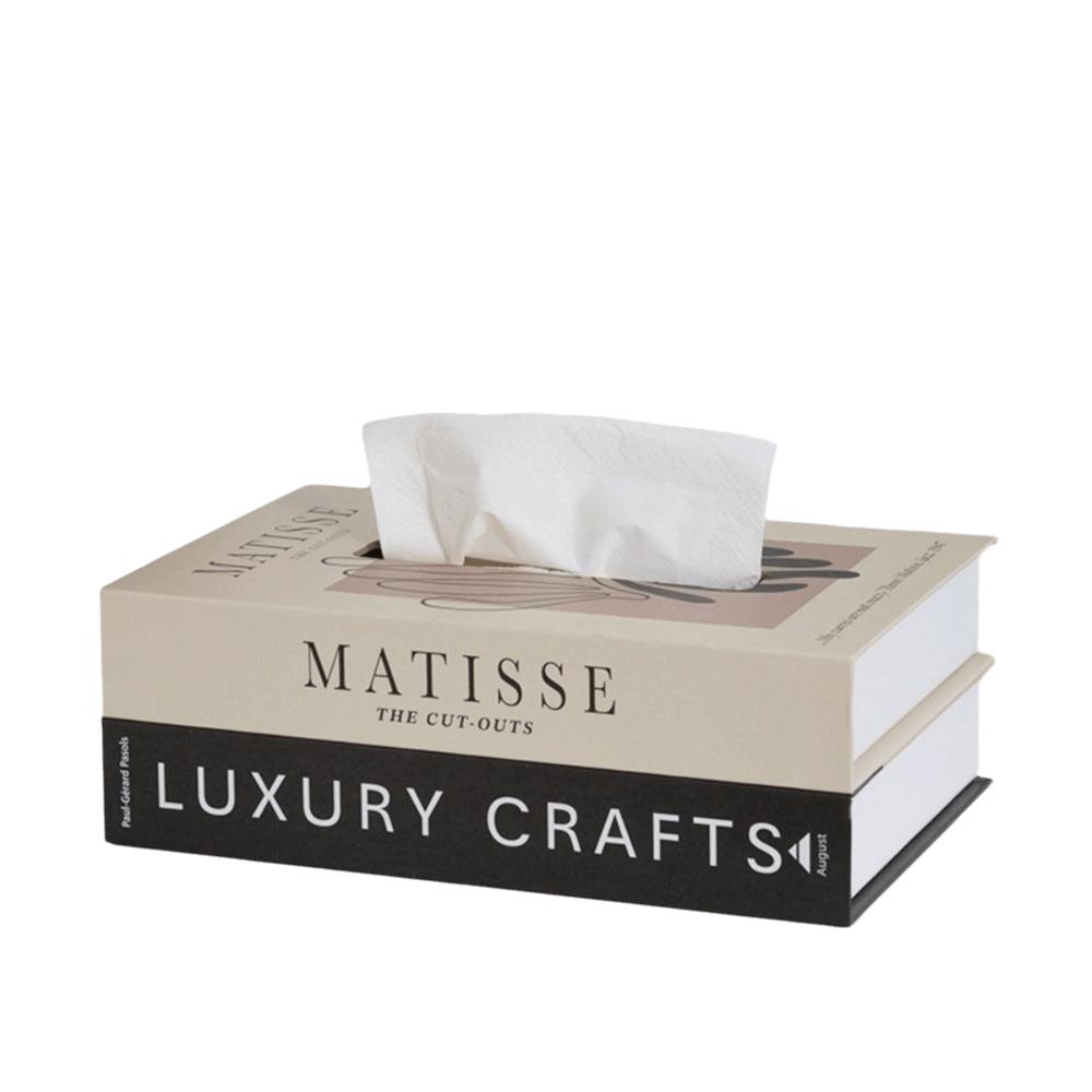 Luxury Book Style Tissue Box Ornaments Napkin Holder Case Organizer Paper Box Home Decoration