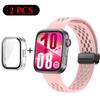 Ремешок+Чехол Силиконовый Ремешок для Huawei Watch Fit 4 Pro Fit 4 Удобный Браслет для Huawei Watch Fit 3 Дышащий Ремешок ПК Оболочка