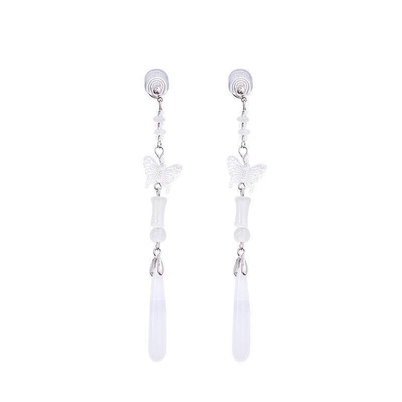 Китайские средневековые серьги-кисти с бусинами без прокола