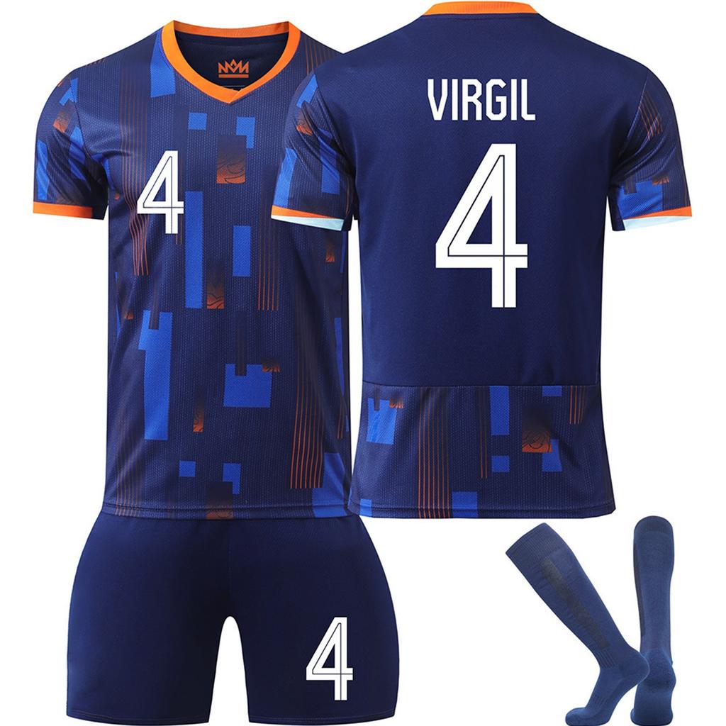 2425Netherlands Away Football Jerseys Shorts And Socks Set New Season Shorts And Socks Adult And Children Size Set