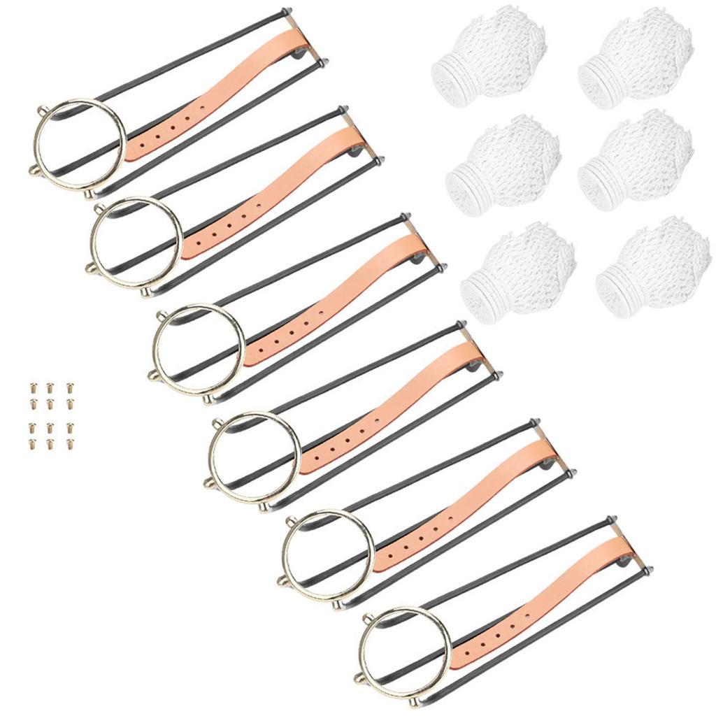 6pcs Standard Snooker Billiard Table Replacement Solid Empire Rail with Net Pockets Set