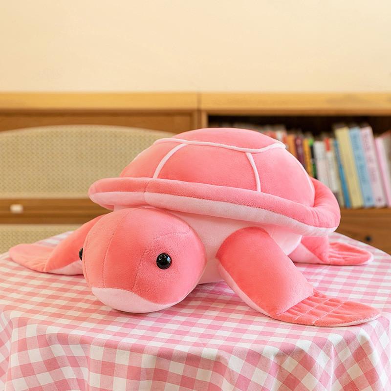 Adorable Green Turtle Plush Pillow Ultra-soft Pp Cotton Stuffed Animal Toy For Kids