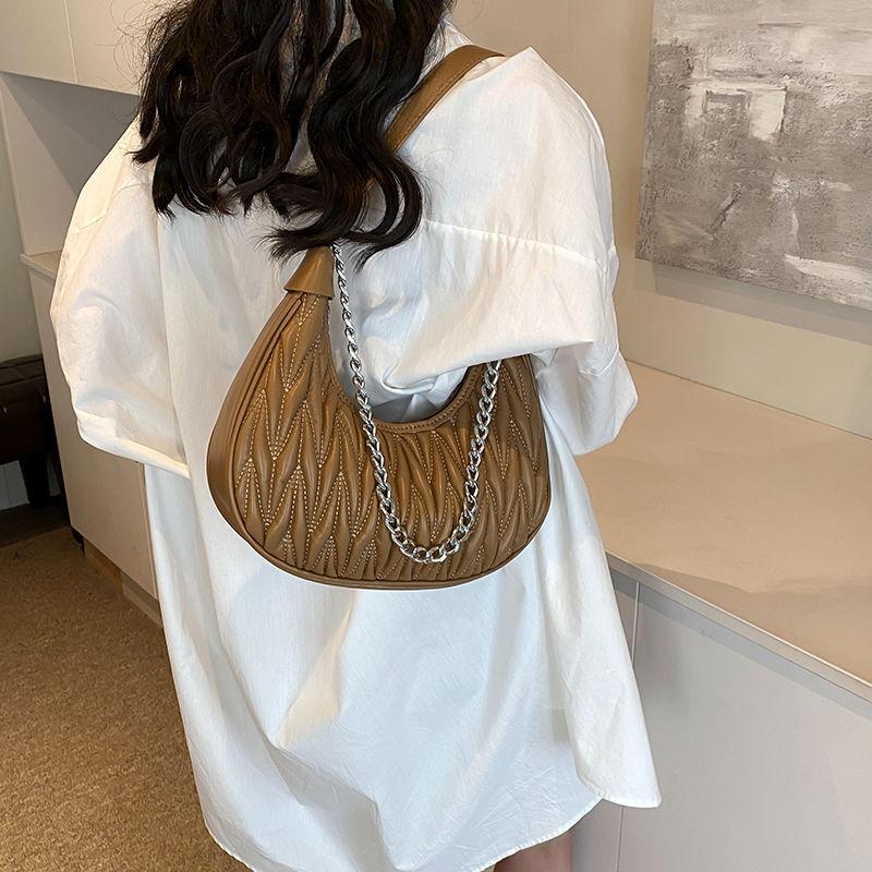 Плиссированная сумка-кроссбоди Saddle 2025 - Большая вместимость