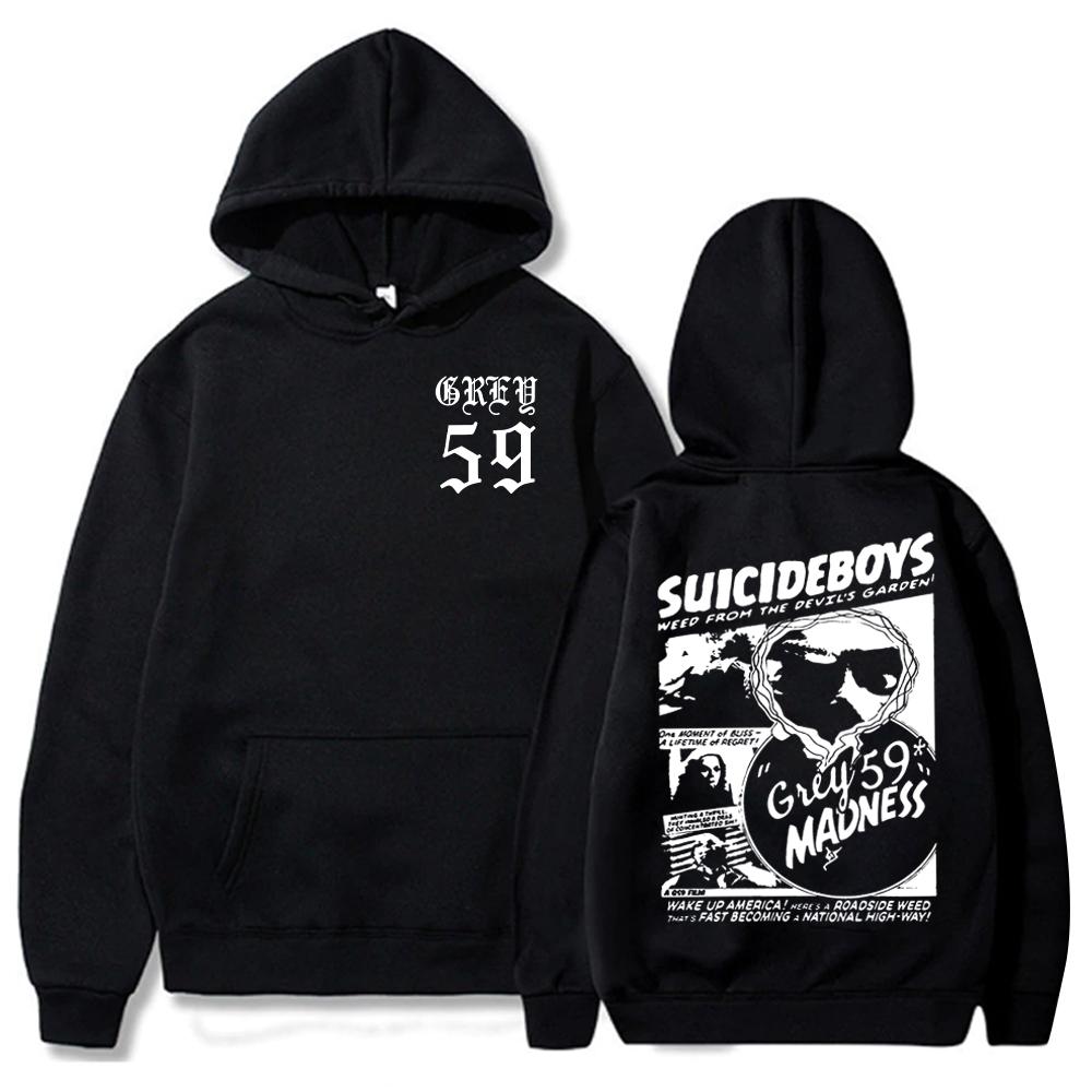 Suicideboys G59 толстовка с капюшоном для мужчин и женщин унисекс музыкальный хип-хоп стиль Y2k принт уличная одежда с длинными рукавами свободные флисовые толстовки
