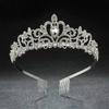 Rhinestone Gold Silver Color Tiaras And Crowns For Wedding Bride Party Crystal Pearls Diadems Head Ornaments Fashion Accessories